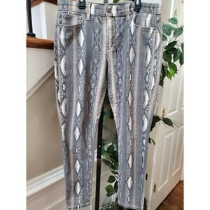 Joe's Jeans Womens Gray Snake Print Belt Loop Mid Rise Skinny Fit Pant 31